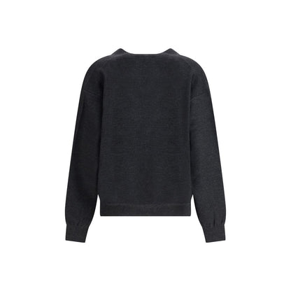 Gray Merino Wool Cardigan