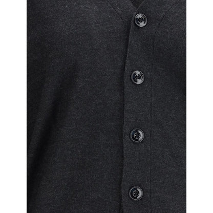 Gray Merino Wool Cardigan
