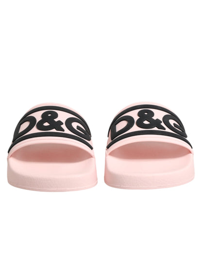 Pink Rubber Slides Sandals Beachwear Shoes