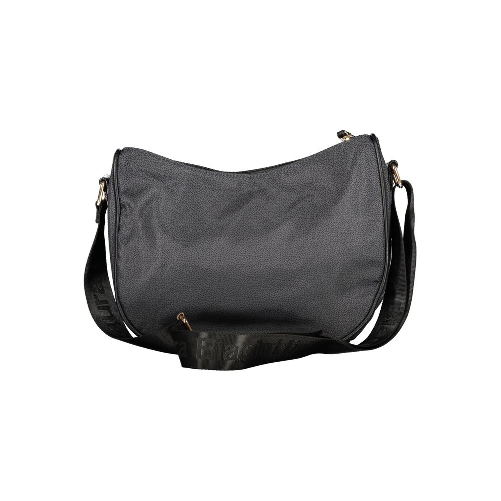 Black Polyester Women Handbag