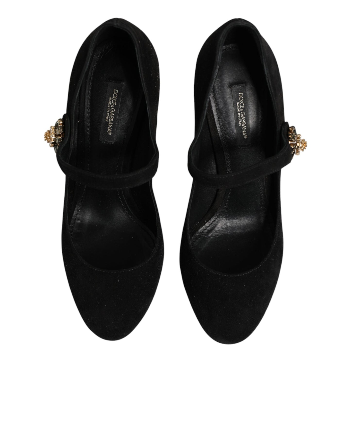 Black Embellsihed High Heels MARY JANES Shoes