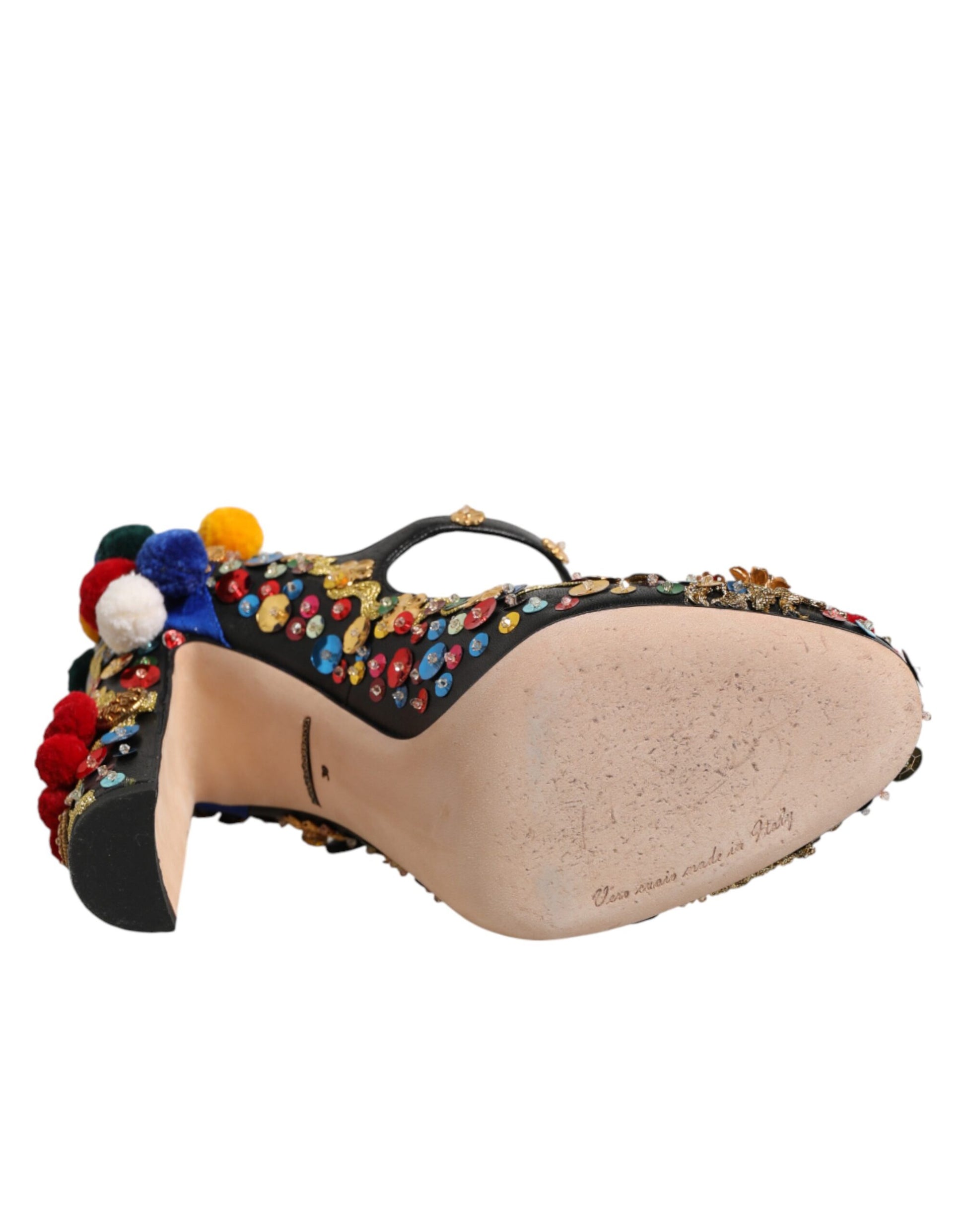 Black Gold Embellished MARY JANES Pumps  Shoes