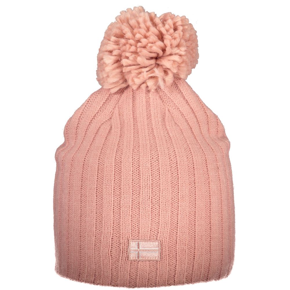 Pink Polyester Women Hat