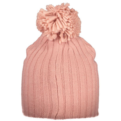 Pink Polyester Women Hat