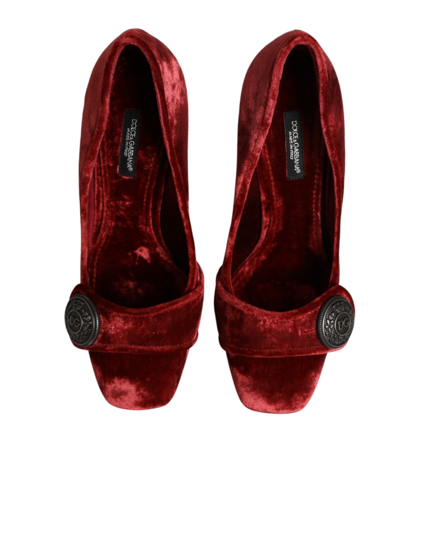 Red Velvet Embellished Heels Pumps  Shoes