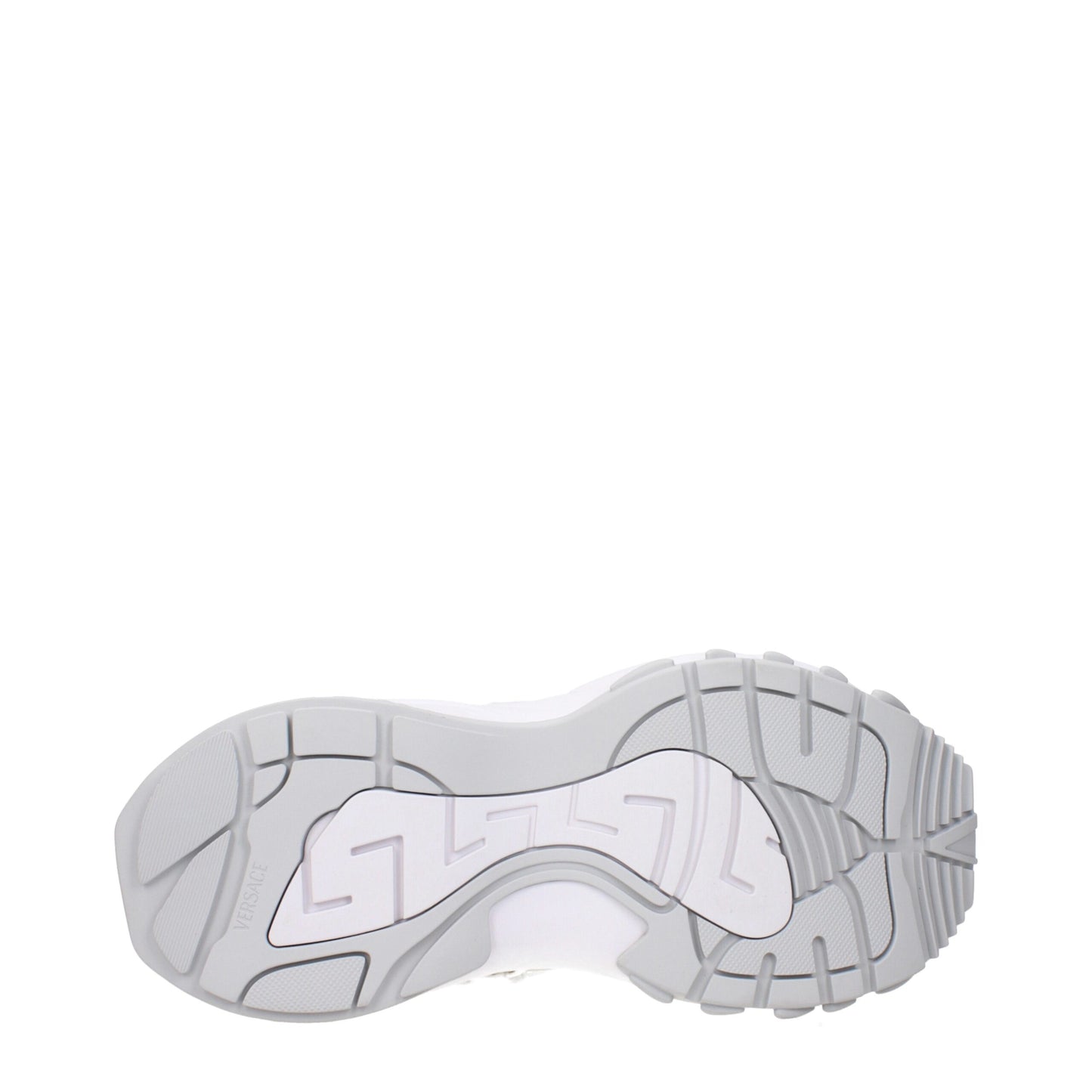 White Fabric Chunky Sneakers