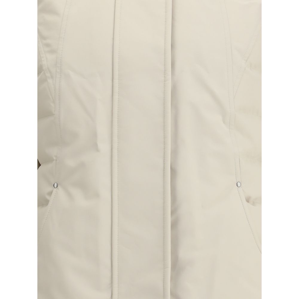 Beige Polyester Parka