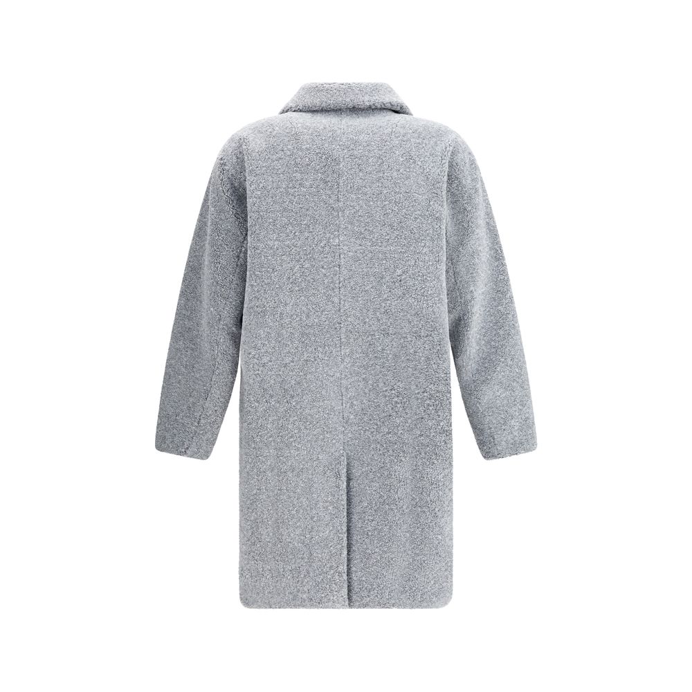 Gray Polyester Coat