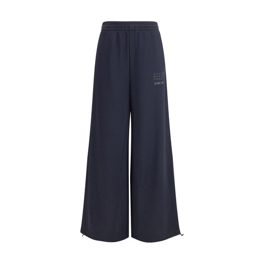 Black Polyester Athletic Pants