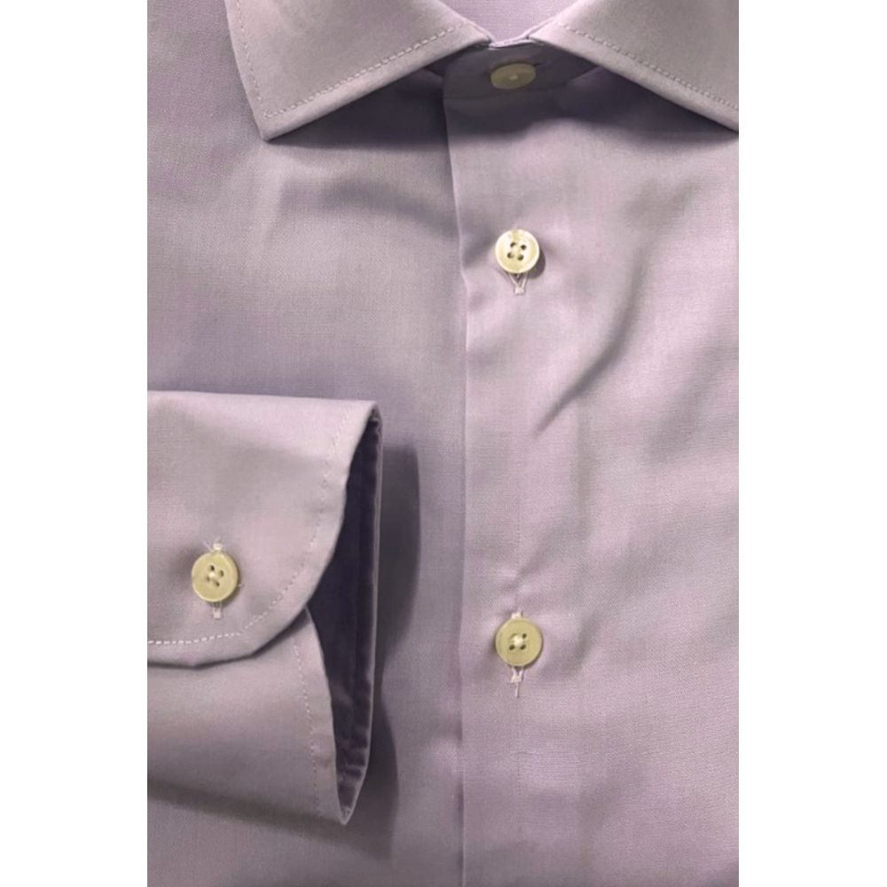 Purple Cotton Men Shirt