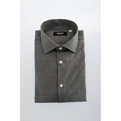 Gray Cotton Men Shirt