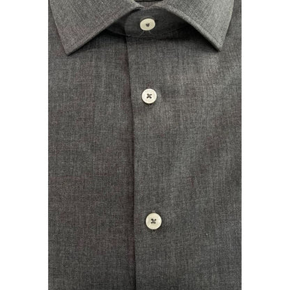 Gray Cotton Men Shirt