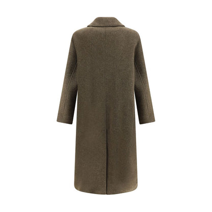 Green Fleece Wool Coat