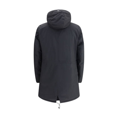 Black Polyester Parka