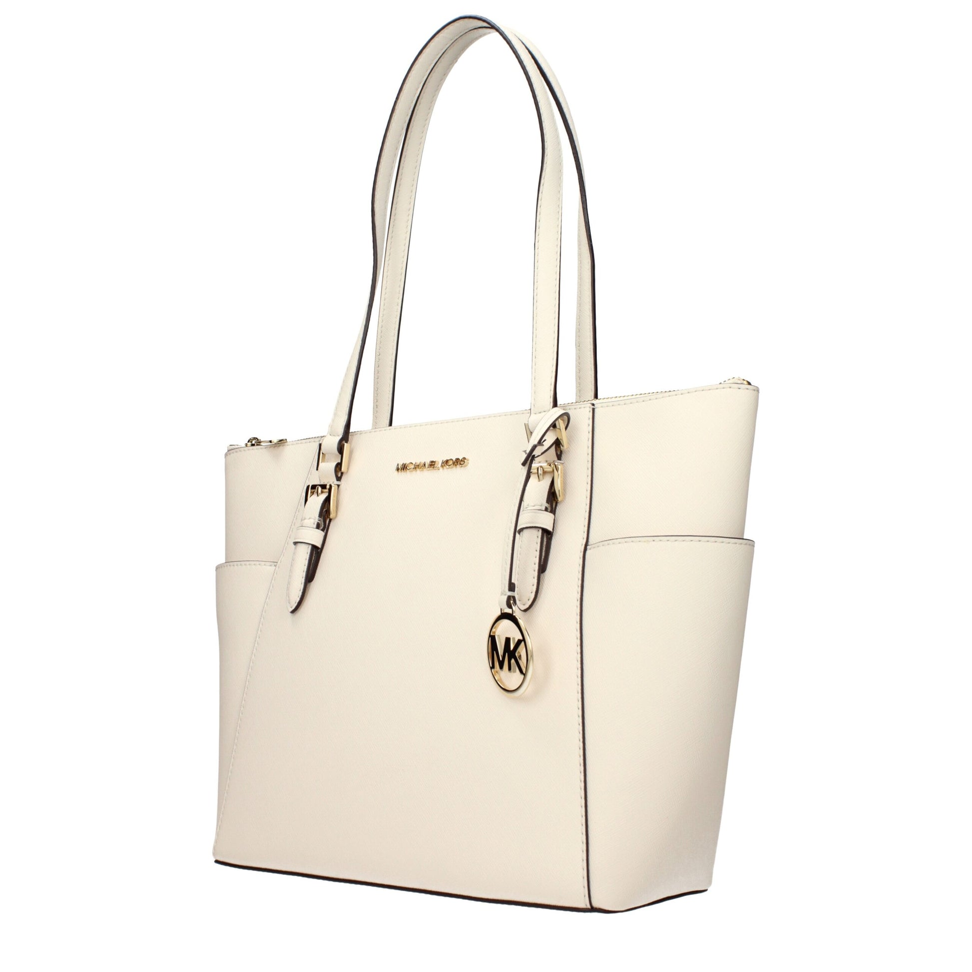 Beige Leather Shoulder Bag