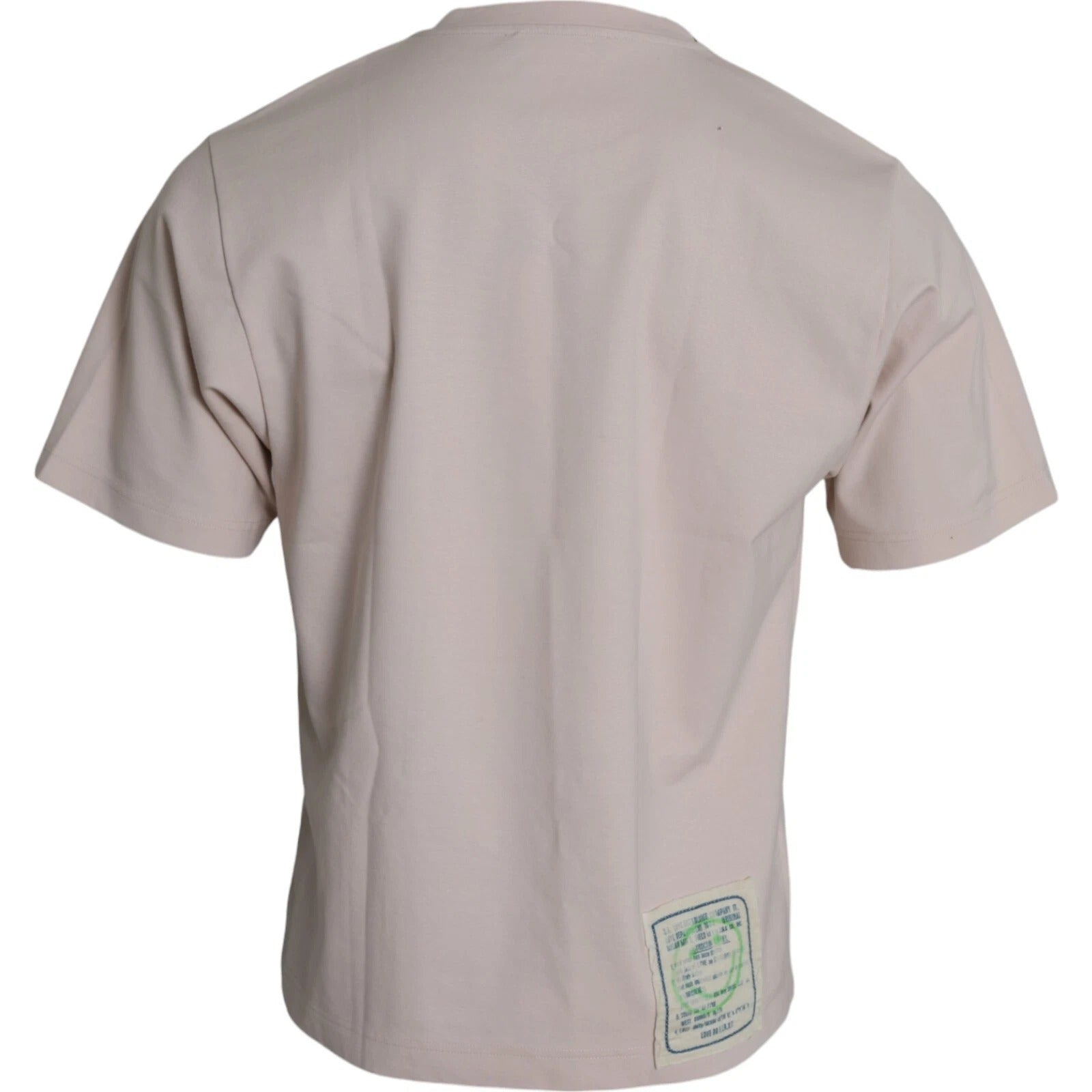 Beige Cosmic Love Cotton Crew Neck T-shirt