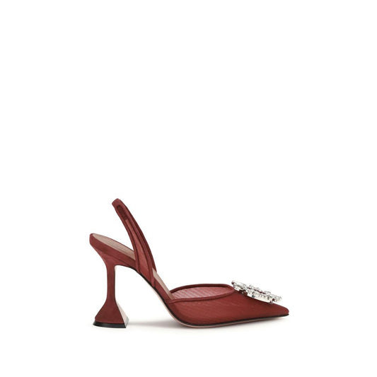 Bordeaux Polyester High Heel Pumps