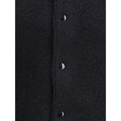 Black Merino Wool Bomber