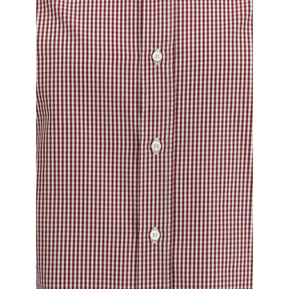 Red Cotton Pattern Shirt