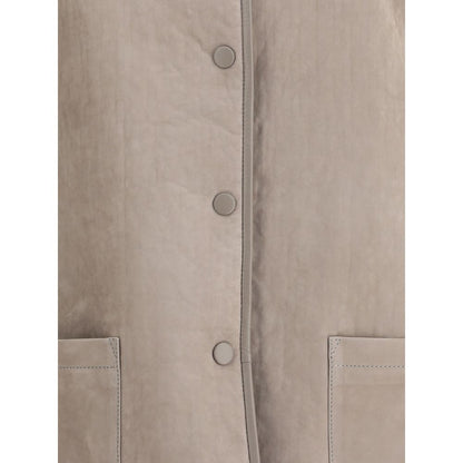 Gray Calf Leather Bos Taurus Clothing