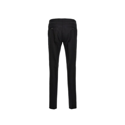 Black Elastane Two-Piece Suit