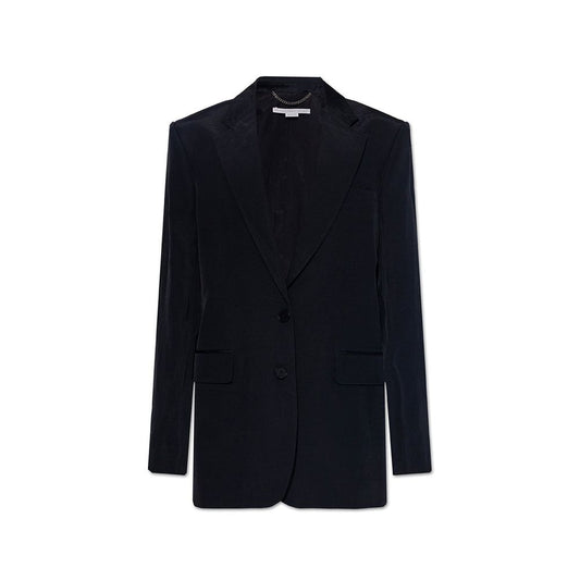 Black Viscose Jackets And Coat