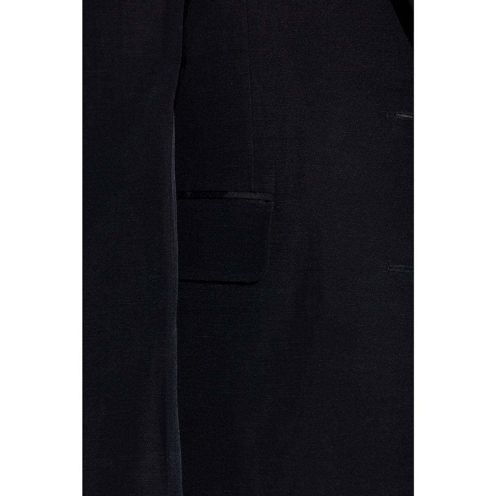 Black Viscose Jackets And Coat