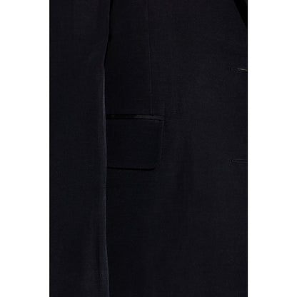 Black Viscose Jackets And Coat