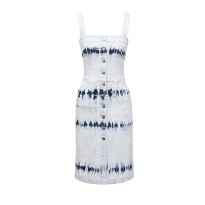 Blue Polyester Casual Dress