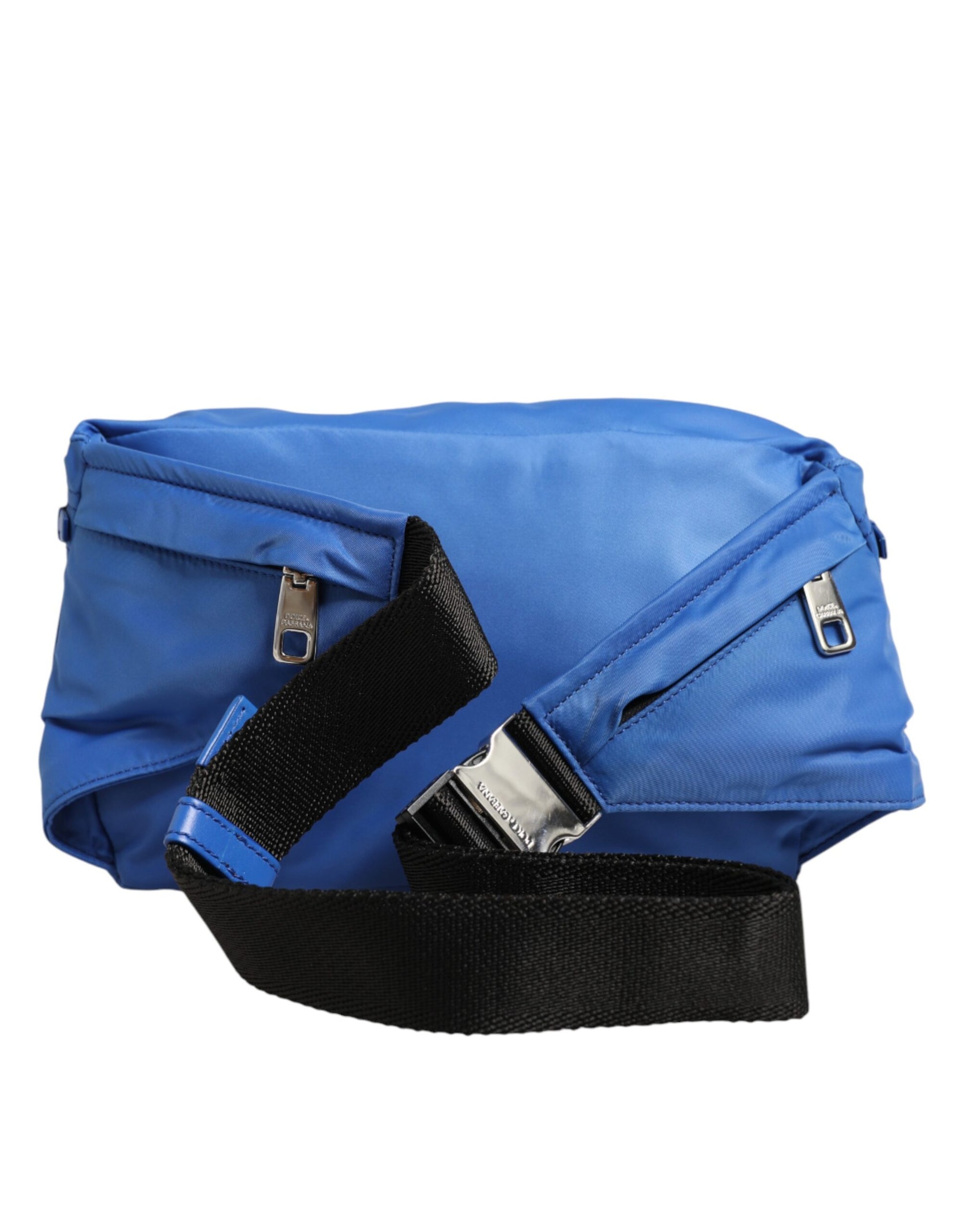 Blue Logo Plaque Nylon Waist Fanny Pack Men's Borse Bag
