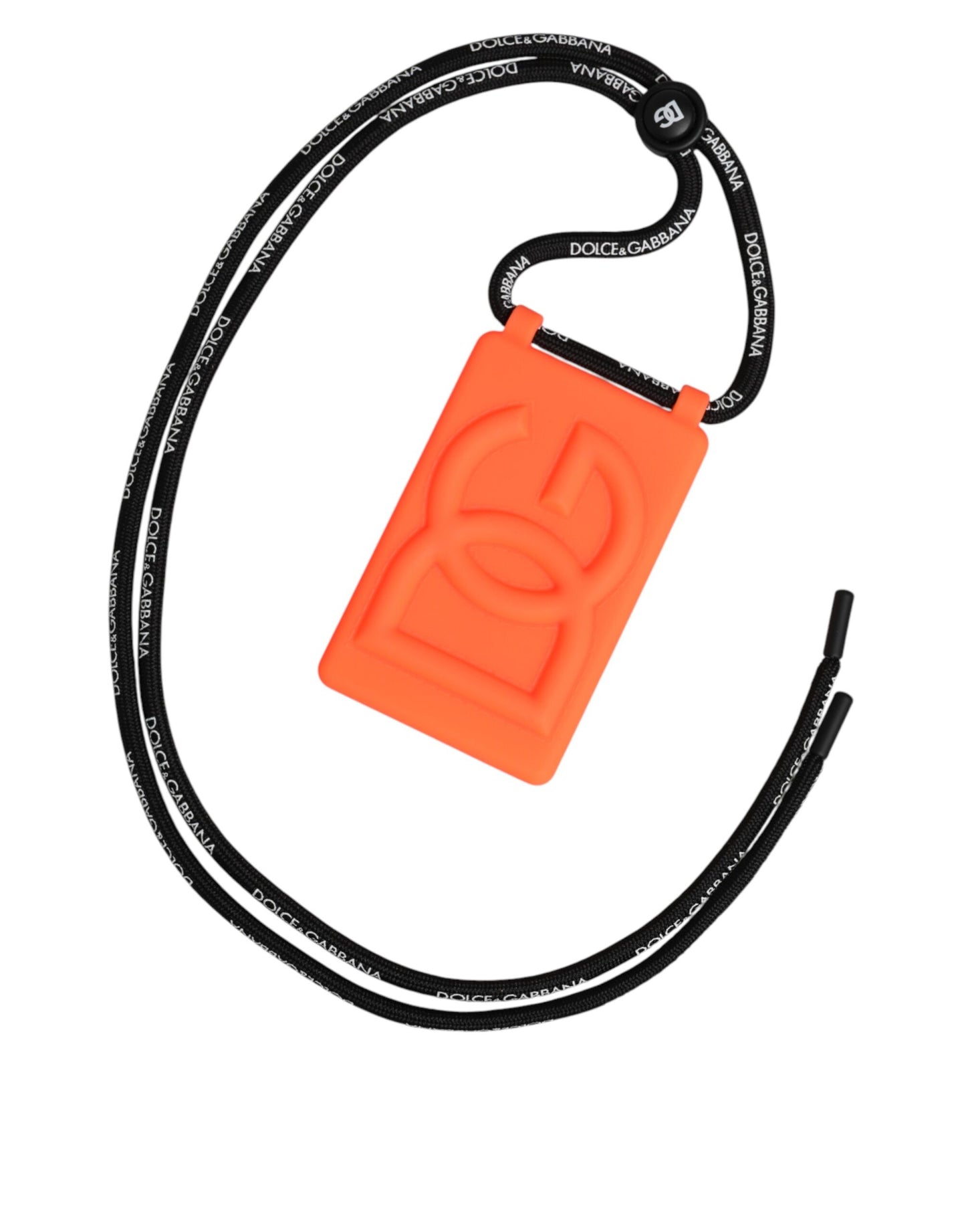 Holder Neon Orange Rubber DG Embossed Adjustable Badge
