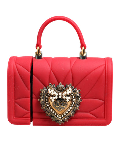 Red Silicone Devotion Heart Cover Bag Women Airpods Case