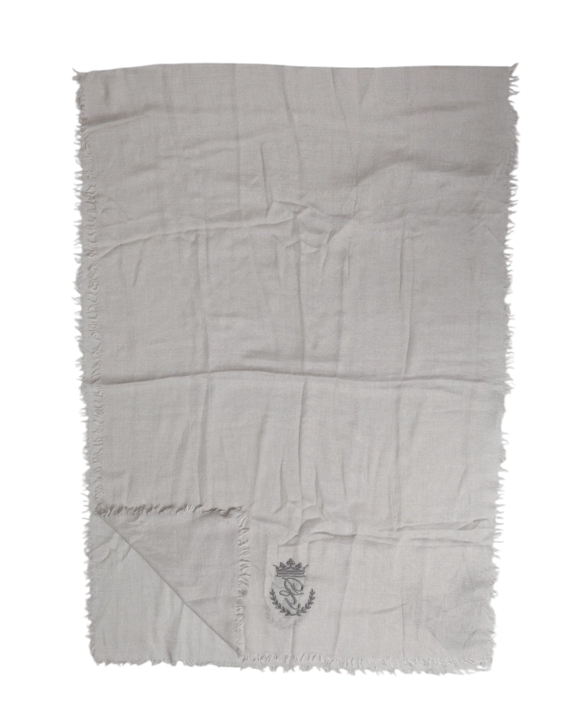 Gray Cashmere Knit Fringes Neck Foulard 67cm x200cm Foulard Scarf