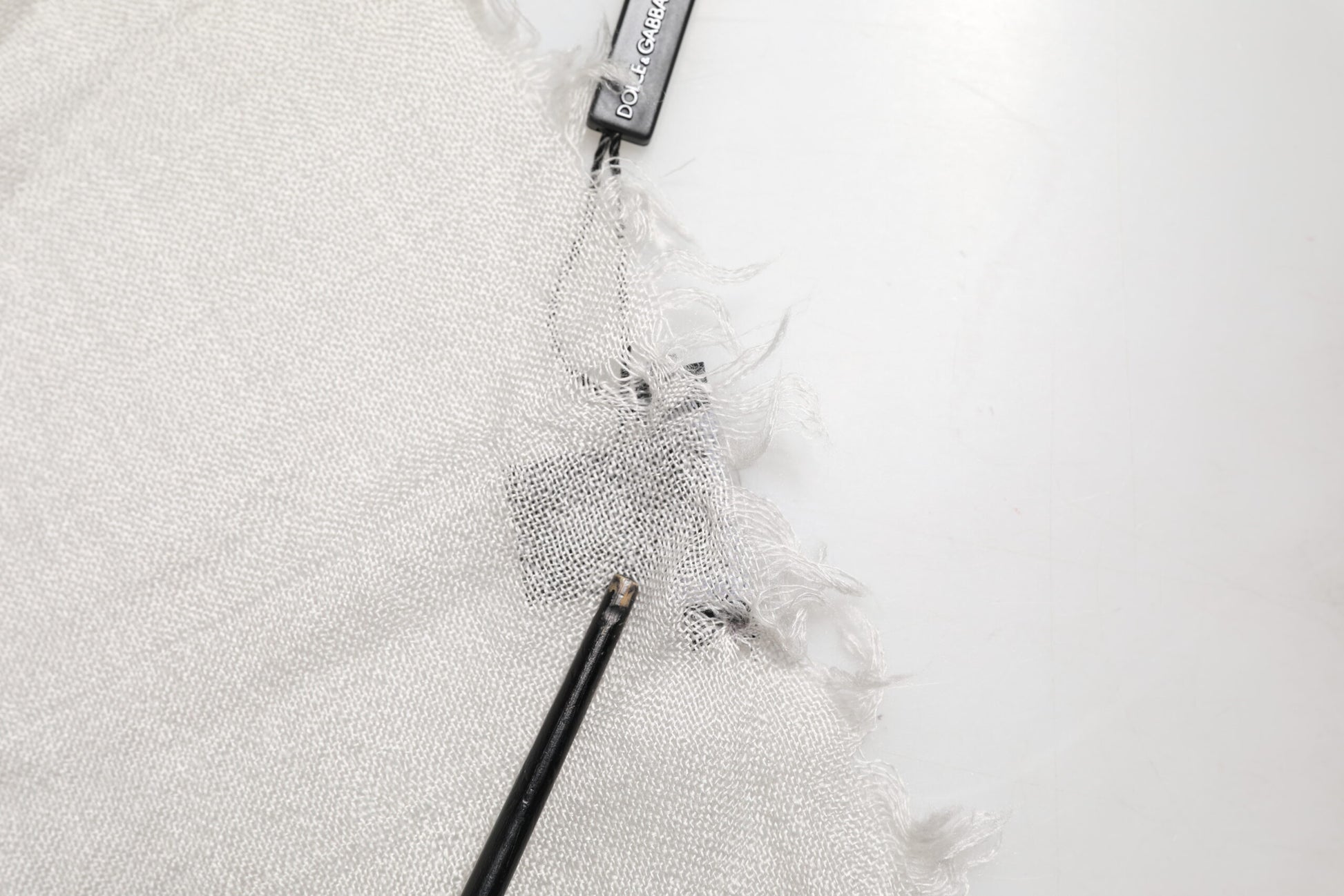 Gray Cashmere Knit Fringes Neck Foulard 67cm x200cm Foulard Scarf