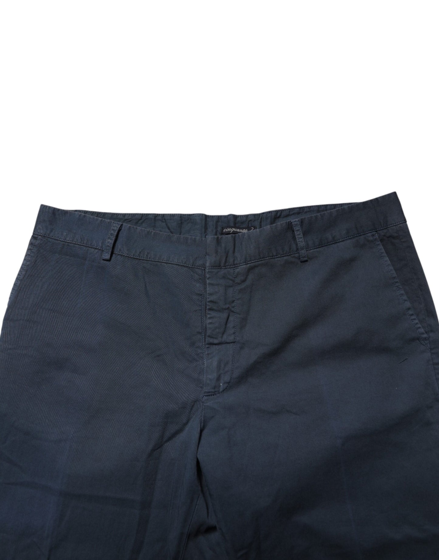 Blue Skinny Fit Mid Waist Men Chino Trouser Pants