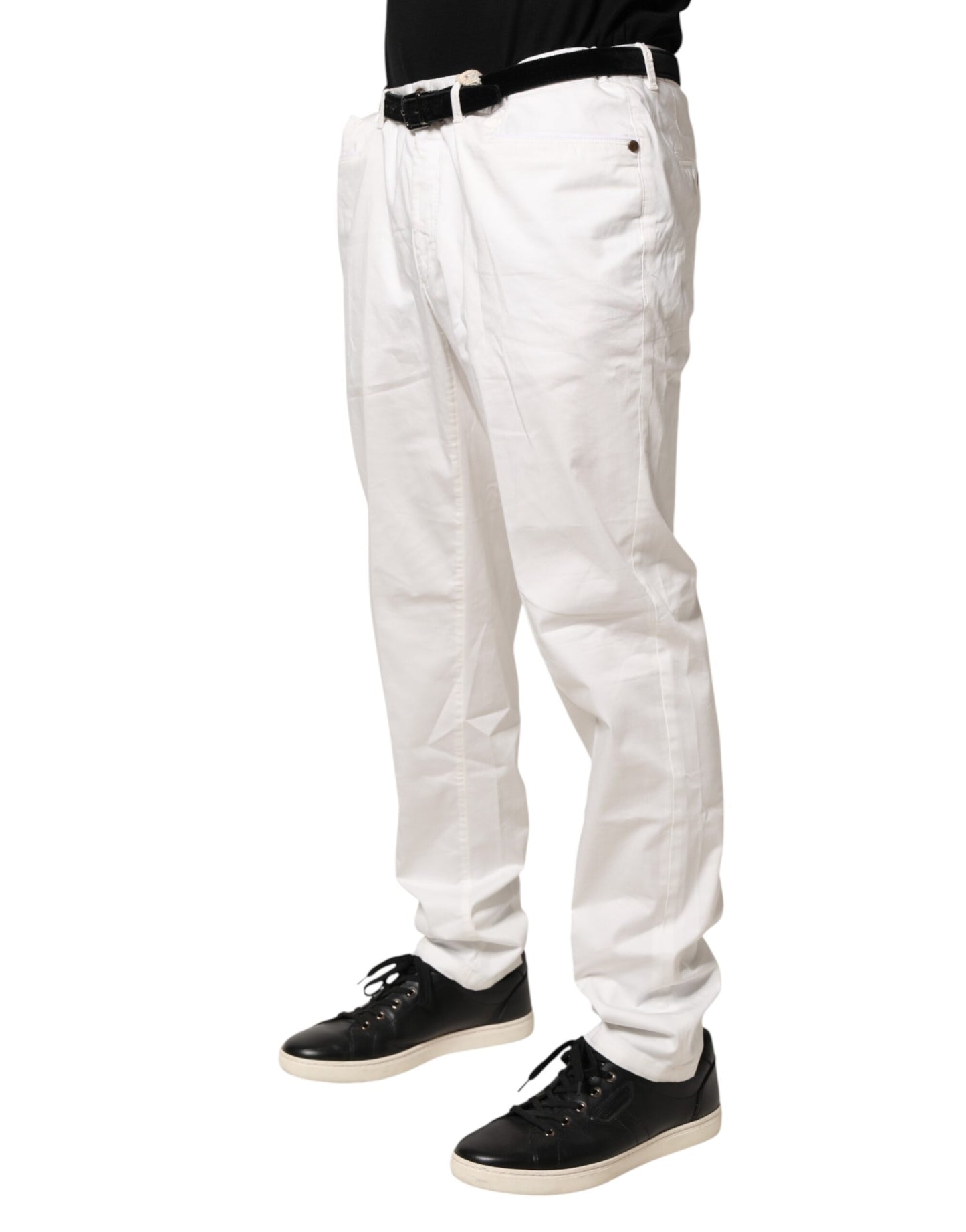 White Tapered Dress Formal Trouser Pants