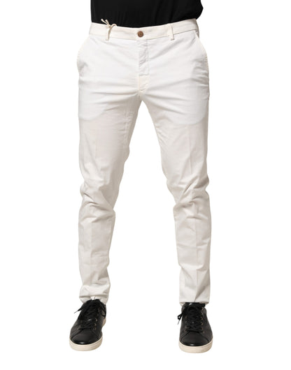 White Tapered Dress Formal Trouser Pants