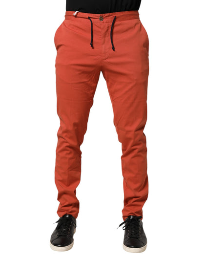 Orange Skinny Fit Men Chino Trouser Pants