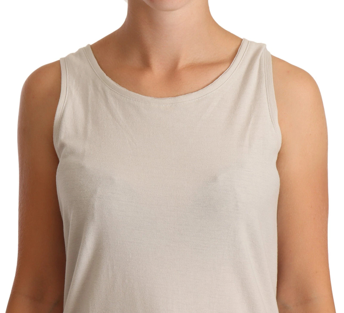 Light Gray 100% Cotton Sleeveless Razor Back Tank Top