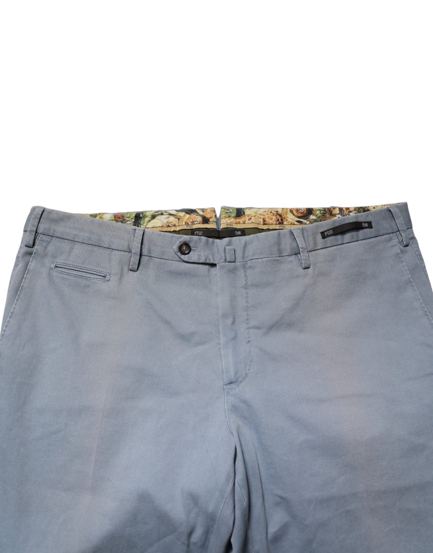 Blue Men Chino Mid Waist Tapered Fit Trouser Pants