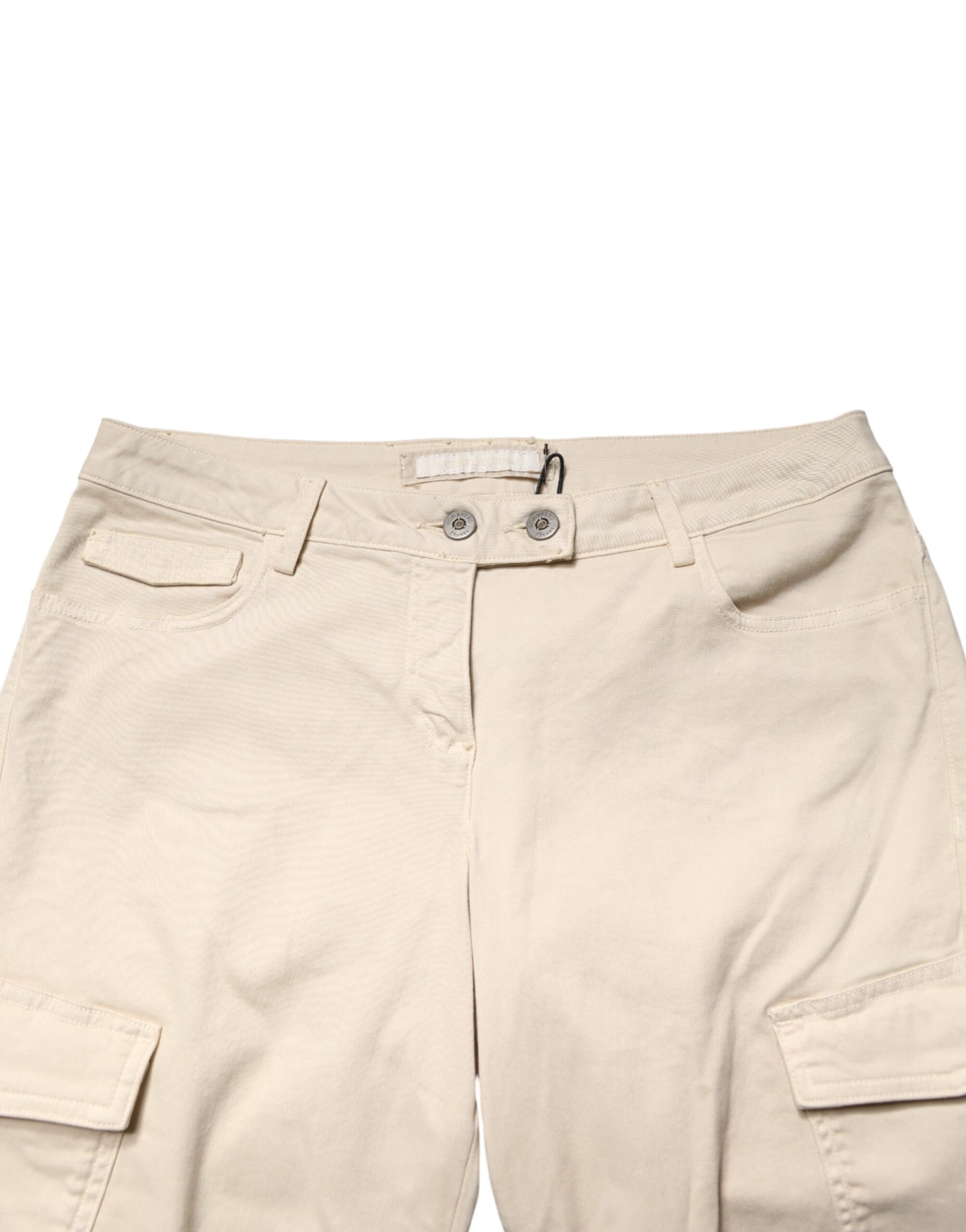 Beige Skinny Fit Mid Waist Men Denim Jeans