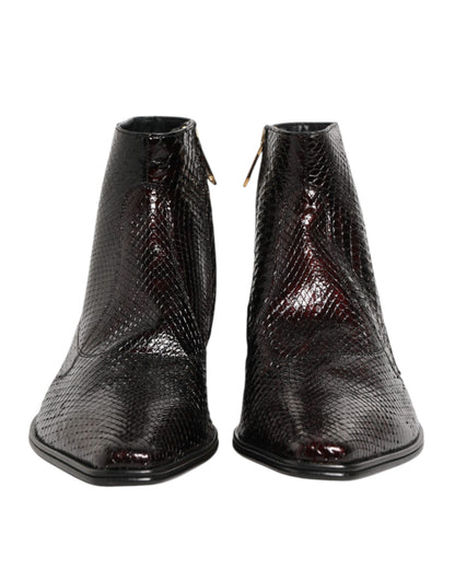 Bordeaux Chelsea Men Short Ankle Boots Shoes