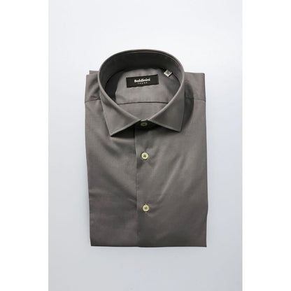 Gray Cotton Men Shirt