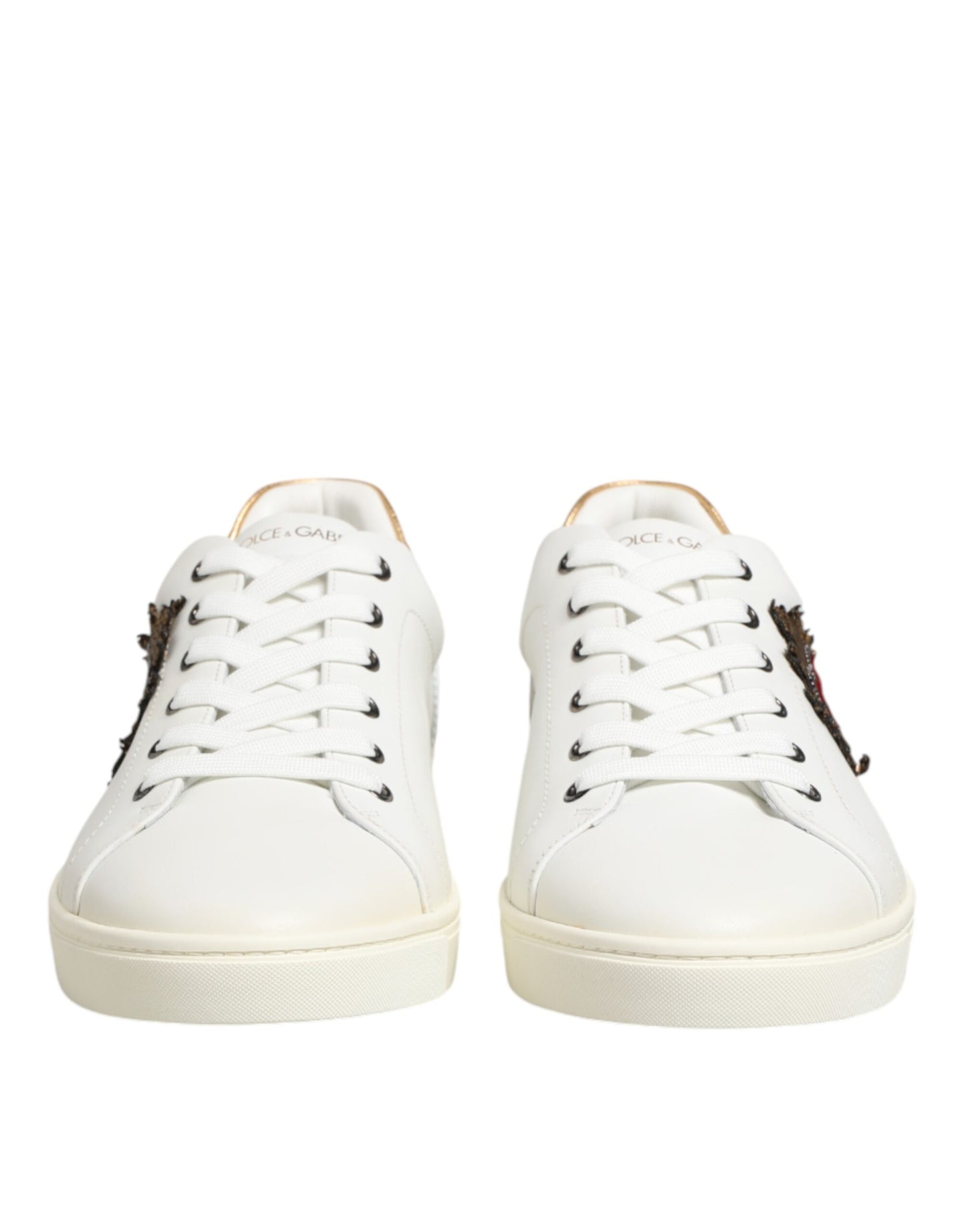 White Heart Embellished Sneakers Shoes