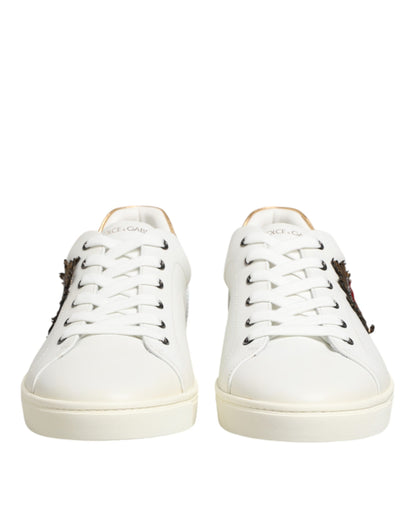 White Heart Embellished Sneakers Shoes