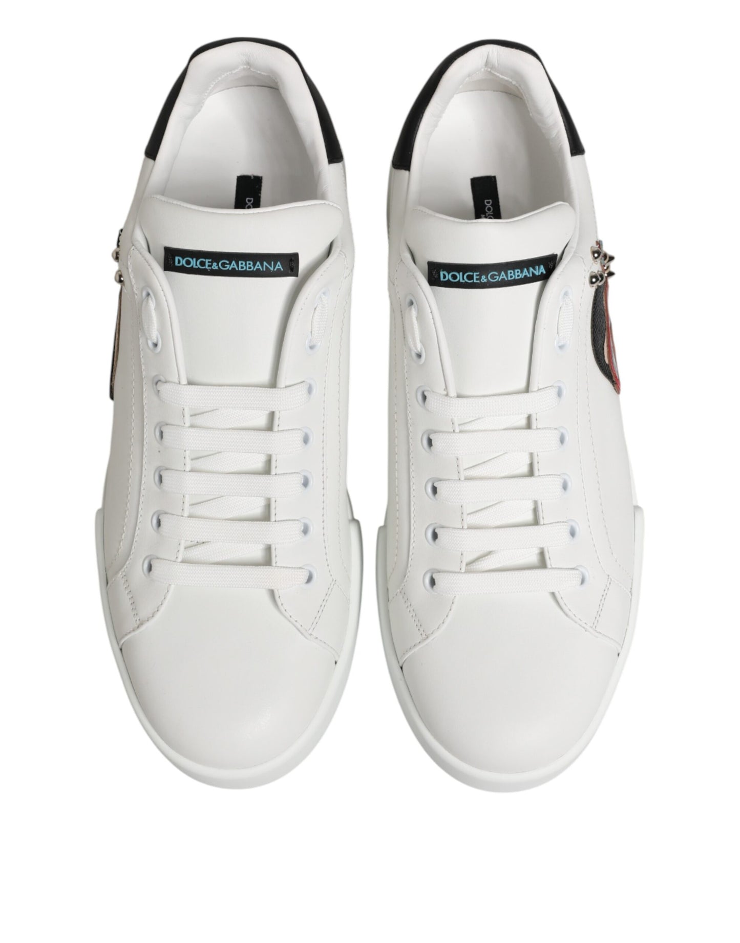 White Leather #DGFAMILY Men Sneakers Shoes