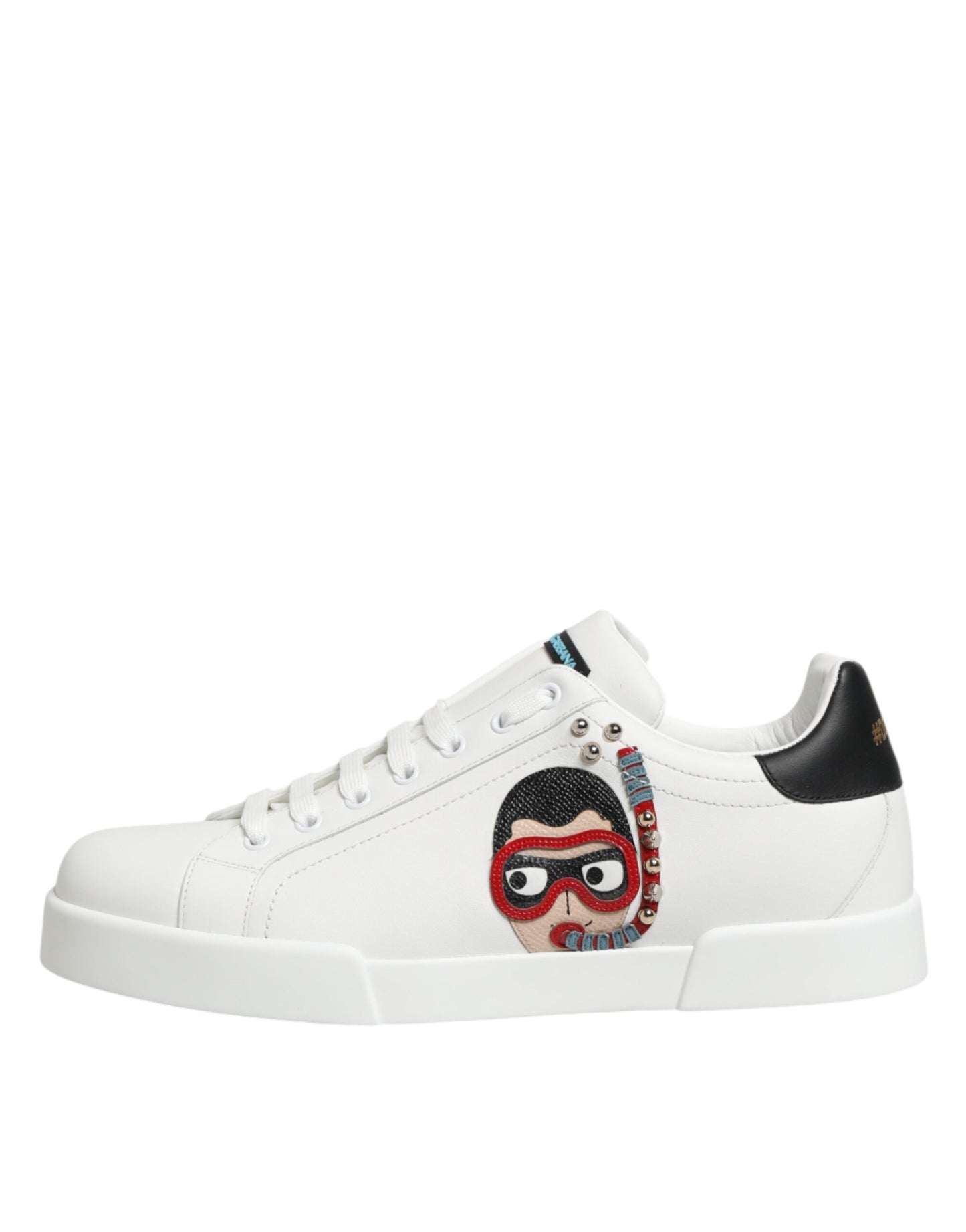 White Leather #DGFAMILY Men Sneakers Shoes