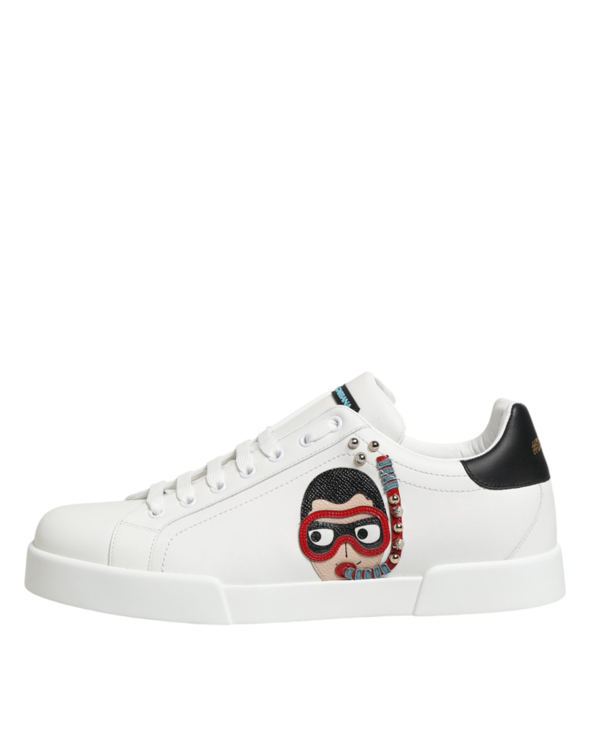 White Leather #DGFAMILY Men Sneakers Shoes
