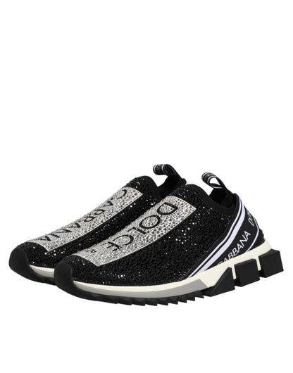 Black Strass Slip On Men Sorrento Sneakers Shoes
