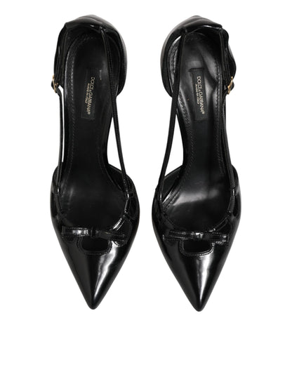 Black Patent Leather High Heels Pumps Shoes